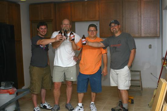 Cheers!  Cabinets Installed