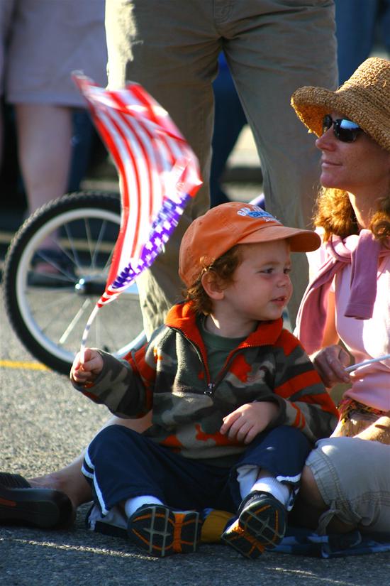 Mom and Son Wave Flag