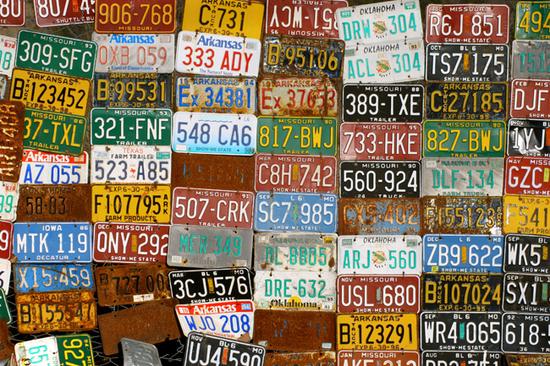 Licence Plate Wall #2