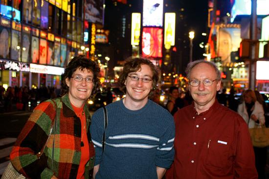 Family at Times Sqaure