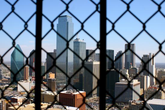 Fenced-in Dallas Skyline