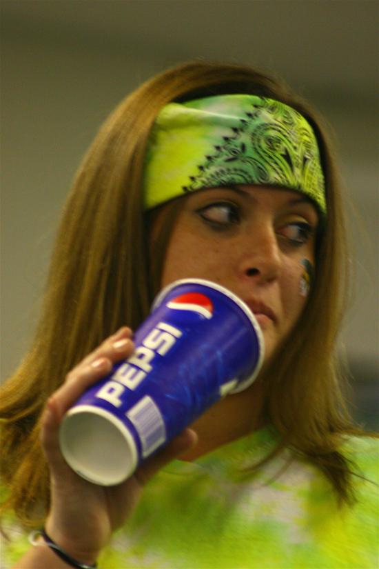 Sipping on Pepsi